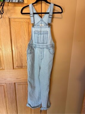 Universal Thread Light Blue Denim Overalls with Metal Hardware